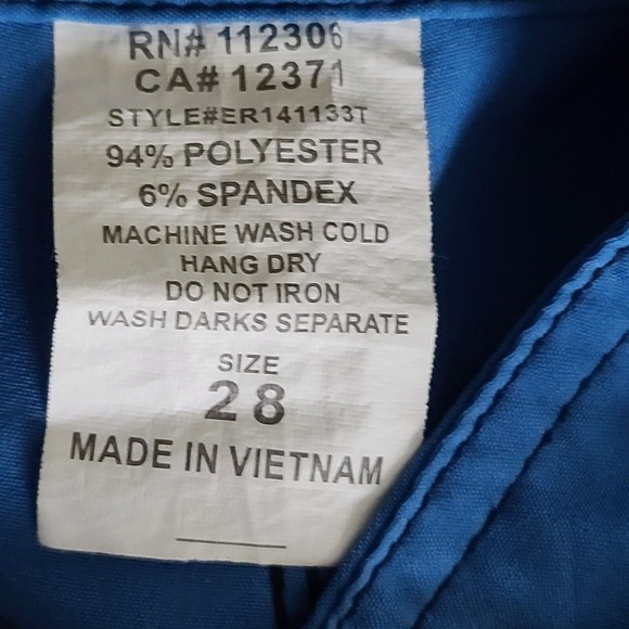 EZEKIEL Mens Tie Waist Swim Board Shorts Sz 28 Blue Logo Pocket - Picture 7 of 8